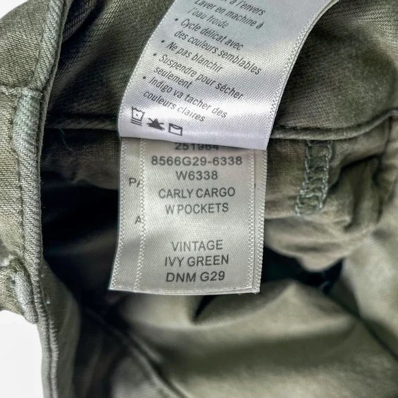 PAIGE Cargo Jeans Wide Leg‎ Crop Sz 27 Ivy Green High Rise Stretch Anthropologie - Picture 7 of 12